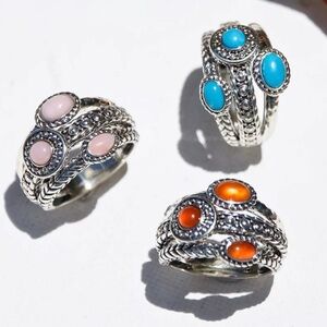 John Hardy JAI Kalahari Turquoise Sterling Silver Ring, preloved, 7.75